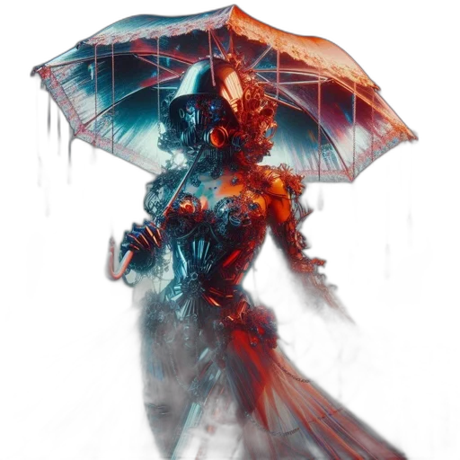 umbrella, robot, dress, sword transparent PNG cut-out