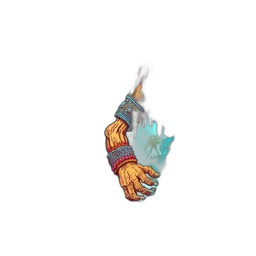 weapon, jewelry, jacket, staff transparent PNG cut-out