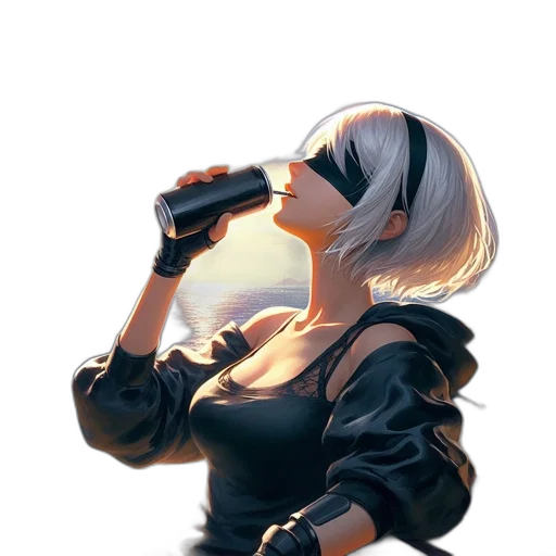 bottle, jacket, weapon, robot transparent PNG cut-out