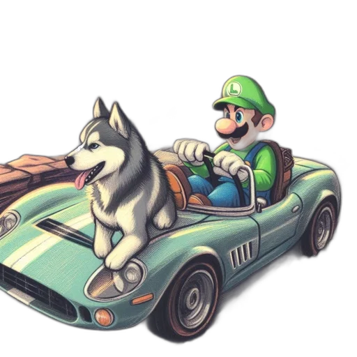 car, animal, concept art, pixel art transparent PNG cut-out