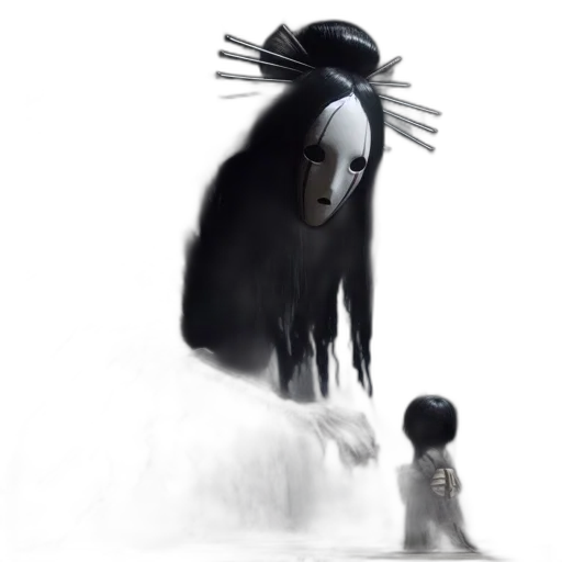 mask, creature, robot, hair transparent PNG cut-out