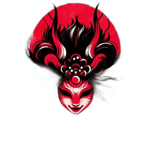 mask, crown, dragon, hair transparent PNG cut-out