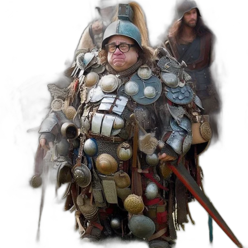 staff, jacket, weapon, robot transparent PNG cut-out