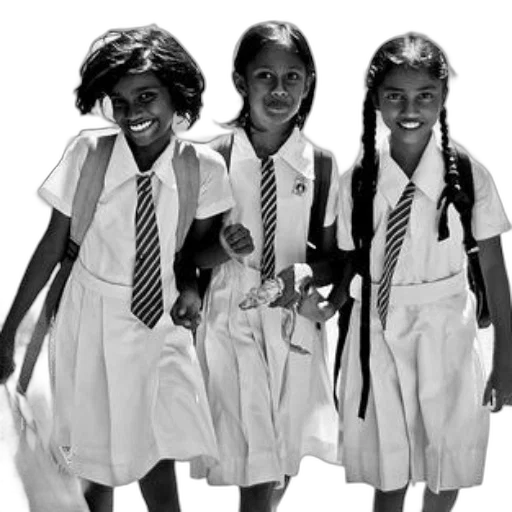 three, young, girls, school transparent PNG cut-out