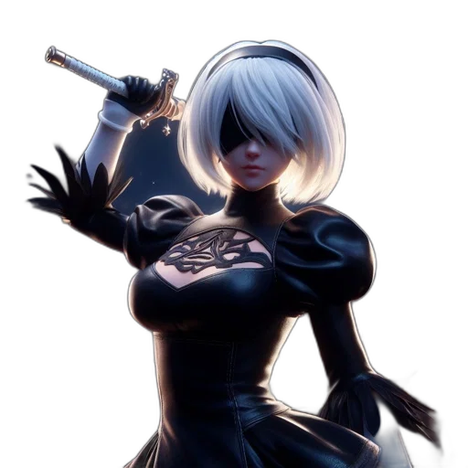 staff, weapon, robot, dress transparent PNG cut-out