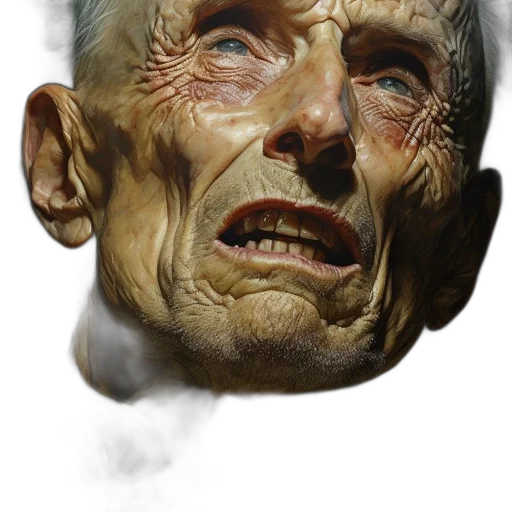 face, mask, creature, staff transparent PNG cut-out