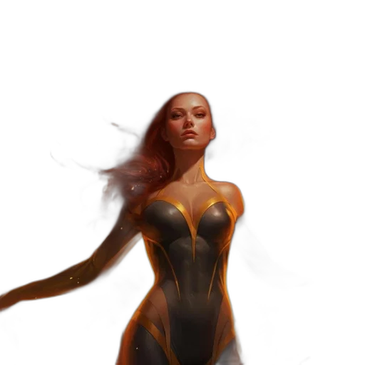 dress, creature, robot, hair transparent PNG cut-out