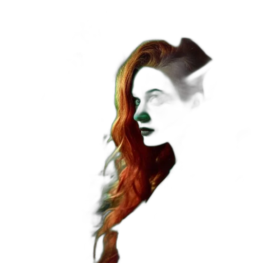 face, mask, hair, staff transparent PNG cut-out