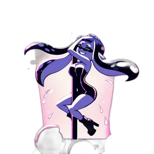 bottle, dress, concept art, vaporwave transparent PNG cut-out