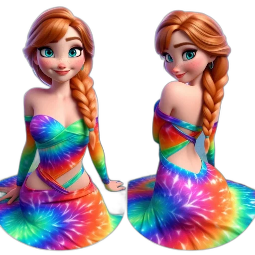 dress, 3d render, cartoon, concept art transparent PNG cut-out