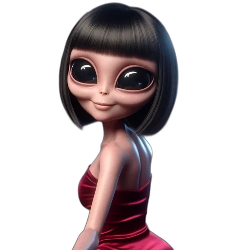 dress, robot, face, creature transparent PNG cut-out