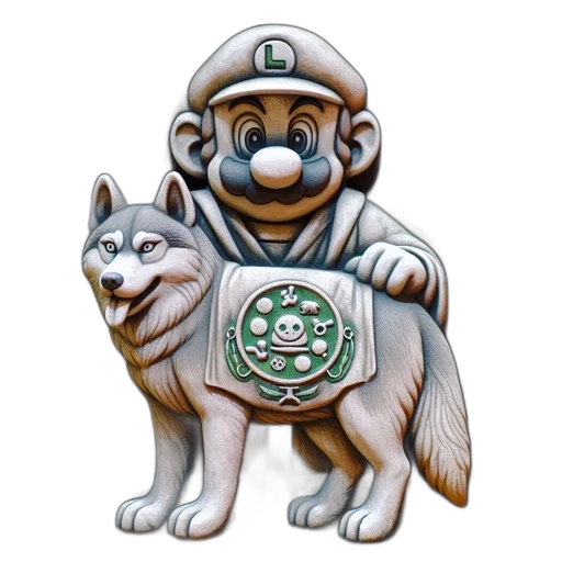 staff, animal, jewelry, 3d render transparent PNG cut-out