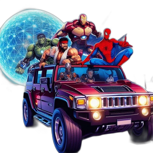concept art, comic book art, pixel art, fantasy art transparent PNG cut-out