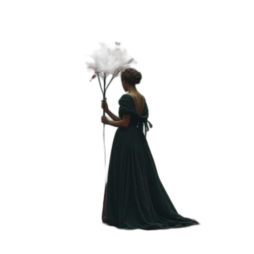 staff, dress, flower, umbrella transparent PNG cut-out