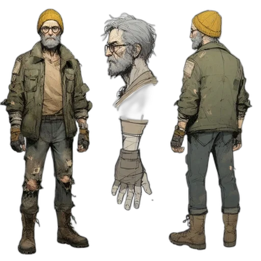 jacket, concept art, comic book art, cyberpunk transparent PNG cut-out