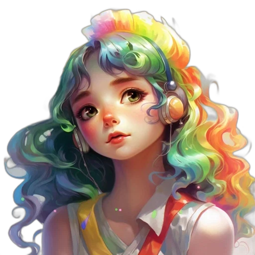 hair, dress, face, crown transparent PNG cut-out