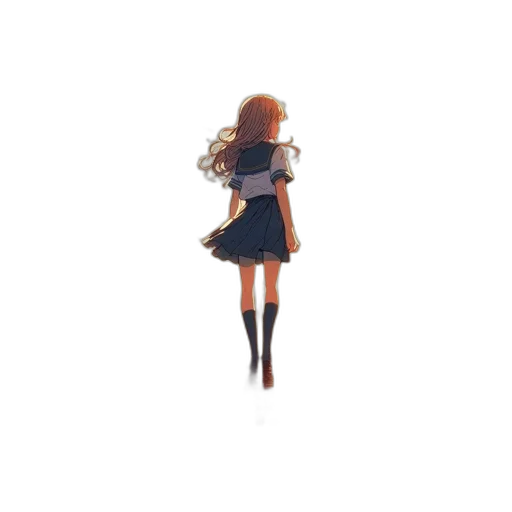 dress, hair, robot, staff transparent PNG cut-out