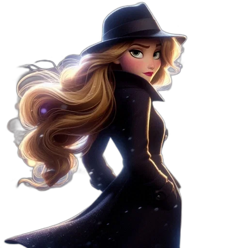 hair, hat, dress, cartoon transparent PNG cut-out
