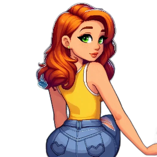 dress, cartoon, pixel art, concept art transparent PNG cut-out