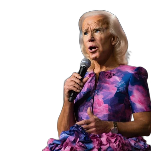 dress, humorous, portrayal, biden transparent PNG cut-out