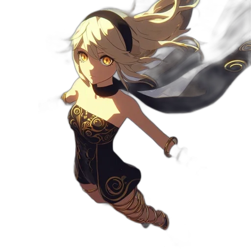 dress, staff, dragon, sword transparent PNG cut-out