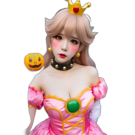 dress, mask, crown, 3d render transparent PNG cut-out