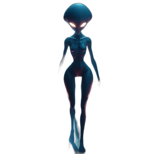 dress, robot, creature, staff transparent PNG cut-out