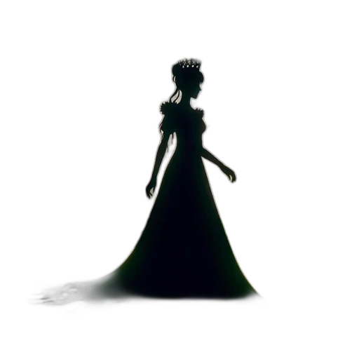 dress, crown, staff, robot transparent PNG cut-out