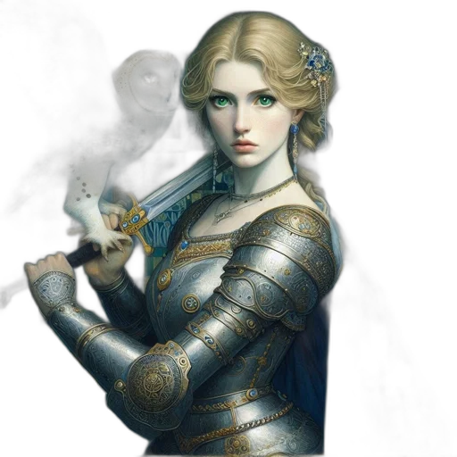 sword, staff, dress, jewelry transparent PNG cut-out