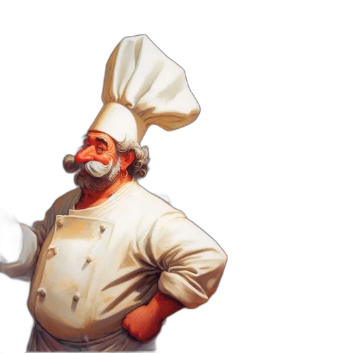 food, staff, face, hat transparent PNG cut-out