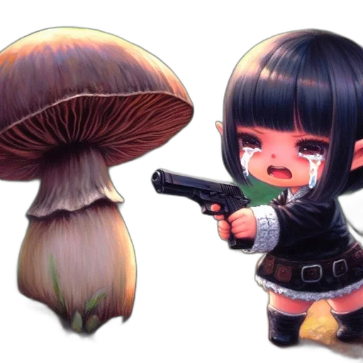 weapon, umbrella, flower, concept art transparent PNG cut-out