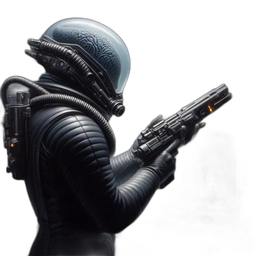 robot, weapon, staff, concept art transparent PNG cut-out