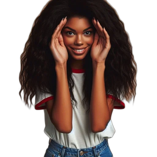 hair, face, crown, jacket transparent PNG cut-out