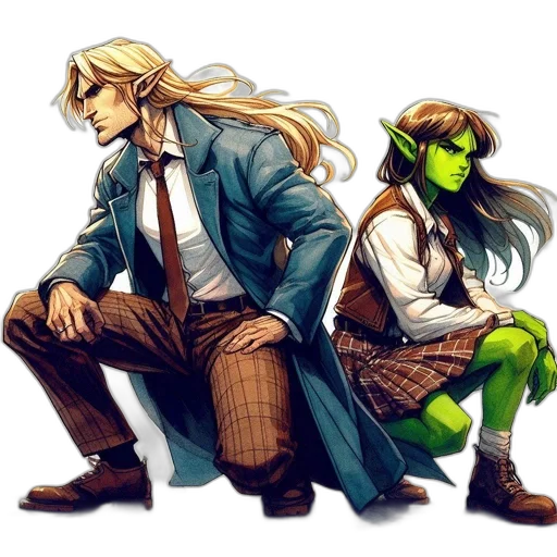 concept art, comic book art, fantasy art, pixel art transparent PNG cut-out
