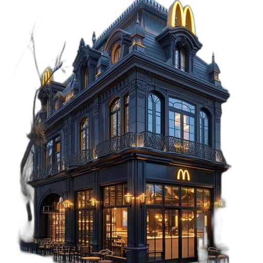 building, food, crown, 3d render transparent PNG cut-out