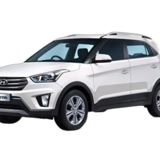 car, white, hyundai, creta transparent PNG cut-out
