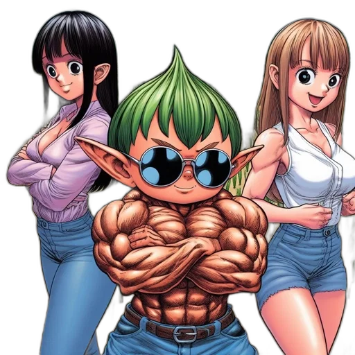 weapon, hair, comic book art, anime transparent PNG cut-out