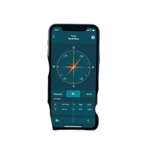 smartphone, screen, displaying, gps transparent PNG cut-out
