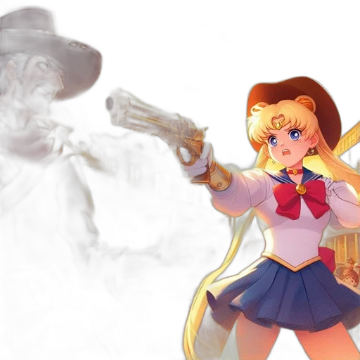 weapon, anime, concept art, vaporwave transparent PNG cut-out