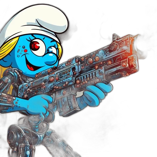 weapon, robot, staff, concept art transparent PNG cut-out