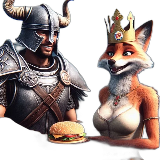 food, animal, crown, concept art transparent PNG cut-out
