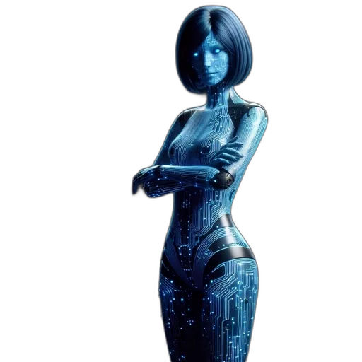 dress, robot, concept art, 3d render transparent PNG cut-out