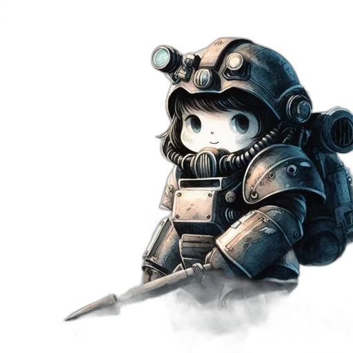 weapon, robot, sword, staff transparent PNG cut-out