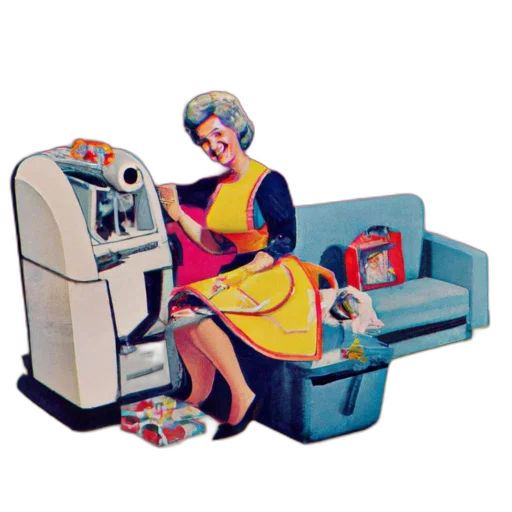 robot, furniture, 3d render, outer space transparent PNG cut-out