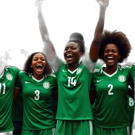 victorious, nigeria, team, celebrating transparent PNG cut-out