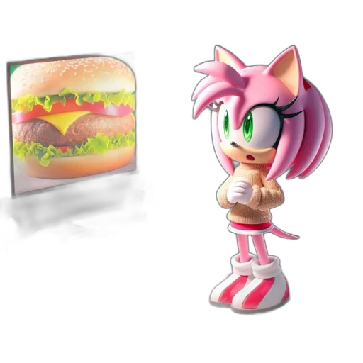 food, 3d render, vaporwave, concept art transparent PNG cut-out