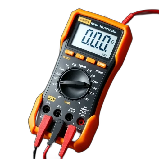 digital, multimeter, black, orange transparent PNG cut-out