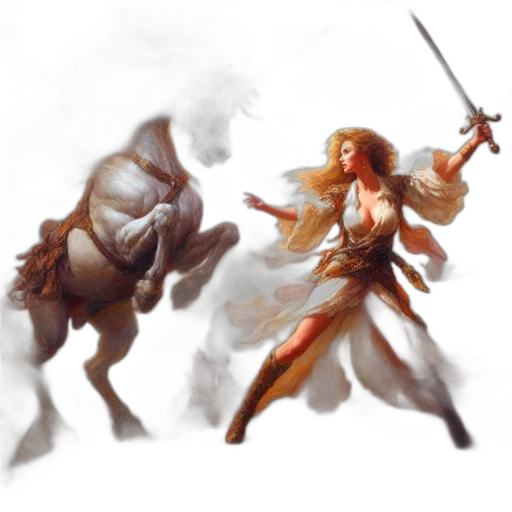 sword, fantasy art, concept art, comic book art transparent PNG cut-out