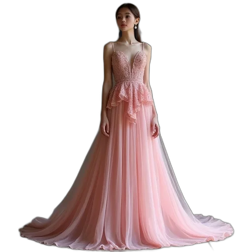 dress, 3d render, photorealistic, concept art transparent PNG cut-out