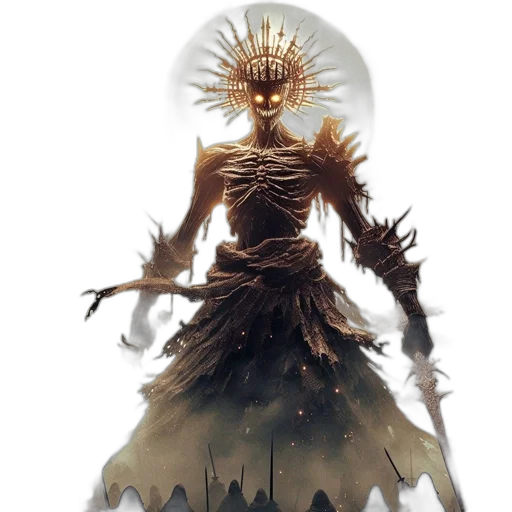 dress, crown, creature, concept art transparent PNG cut-out